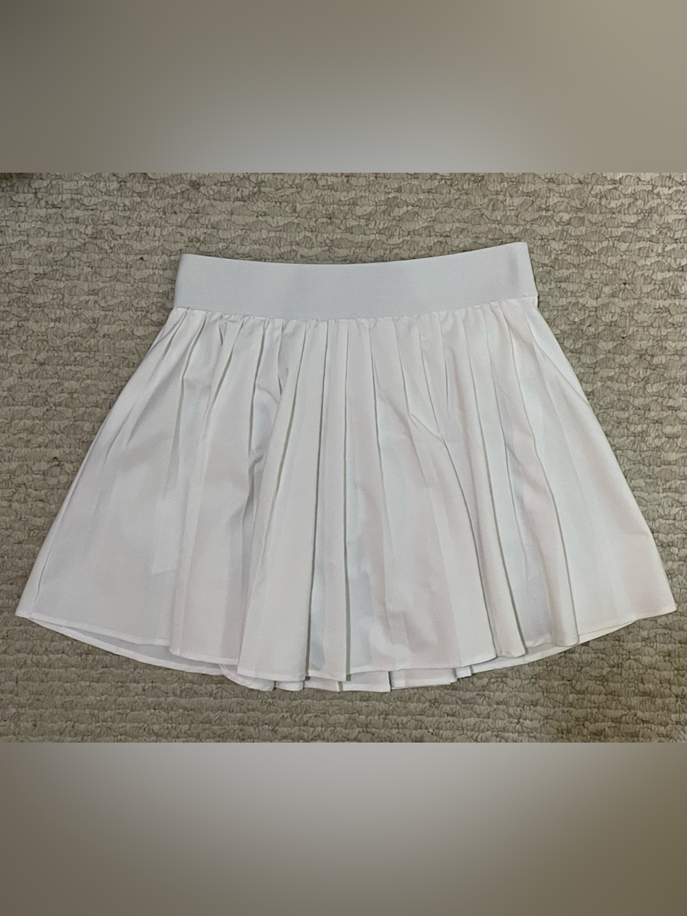 Garage White Tessa Pleated Skirt